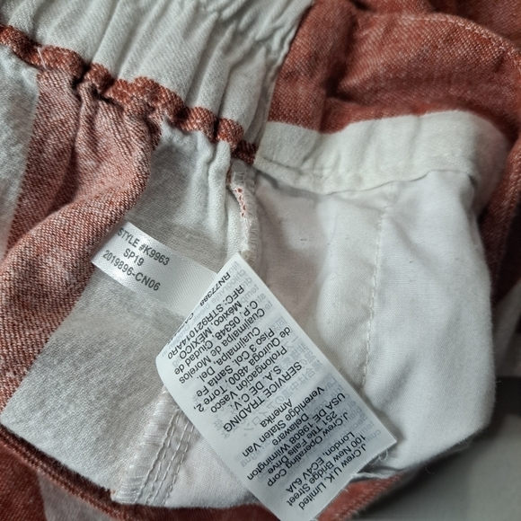 Madewell Huston Pull-on Crop Pants in Bold Stripe. Size 2XT - Picture 6 of 7